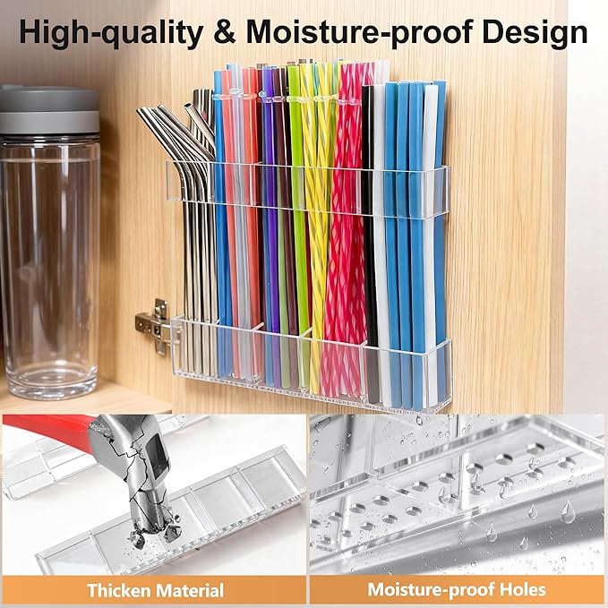 9.5” Large Acrylic Straw Holder - Image 5