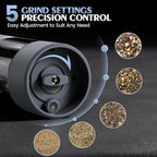 Salt and Pepper Shakers Electric Salt Pepper Grinder Set Kitchen Accessories - Image 2