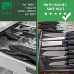 FULLHI Knife Set with Magnetic Knife Block Holder, German Stainless Steel chef - Image 5