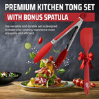 Kaluns Kitchen Tongs for Cooking Grilling Set of 4, BBQ Grill Tongs - Image 7
