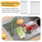 Roll Up Dish Drying Rack, 21.3" x 15.8" Over The Sink Dish Drying Rack - Image 4
