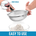 Zulay Kitchen Premium Stainless Steel Fine Mesh Strainer Set - Image 6
