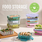 Ello Duraglass 3.4 Cup Meal Prep Sets 10Pc, 5 Pack Set- Glass Food Storage - Image 7