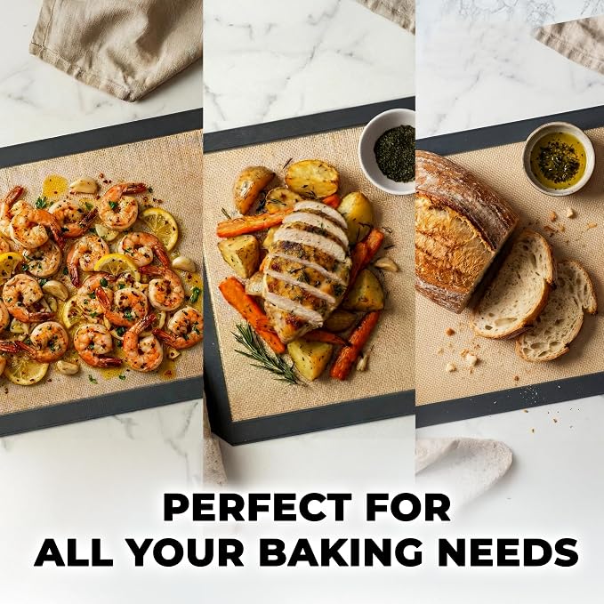 Zulay Kitchen Silicone Baking Mat Sheet 3-Pack - Image 3