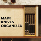 SpaceAid Knife Drawer Organizer Bamboo Insert Dock, Kitchen Steak Knives Holder - Image 3