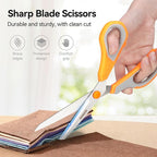 QMVESS 8.5" Scissors All Purpose 3 Pack, Ultra Sharp 2.5mm Thick Blade Scissors - Image 2