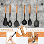 Large Silicone Cooking Utensils Set, Heat Resistant Silicone Utensils - Image 5