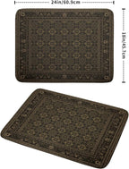 Brown Antique Tabriz Rug Dish Drying Mat - Image 2