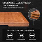 Empune Bamboo Cutting Board Set, Wood Cutting Boards - Image 4