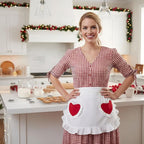 CRB Fashion Waist Apron Kitchen Cooking Restaurant Cotton Bistro Half Aprons - Image 4