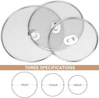 3 Pack Splatter Screen for Frying Pan 13" 11.5" 9.8" Stainless Steel Grease - Image 2