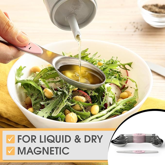 Spring Chef Stainless Steel Magnetic Measuring Spoons Set of 8 - Image 6