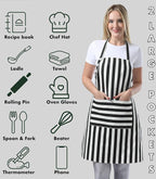 TOSHEX Kitchen Apron Waterdrop Resistant Cotton Apron - Image 4