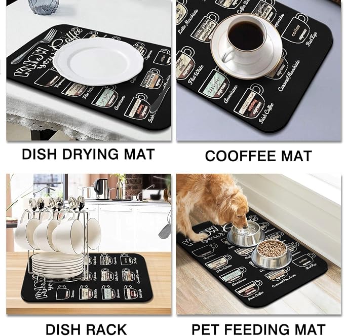 Fun Coffee Mat 19inx12in, Coffee Bar Mat - Image 2