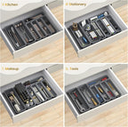 7 Pack Silicone Silverware Drawer Organizer, DIY Free Combination Kitchen - Image 8