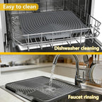 Silicone Drying Mat for Kitchen Counter, Dish Drying Rack Matt - Image 6