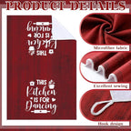 12 Pcs Farmhouse Kitchen Decor Sets 4 Red Kitchen Hand Towels 4 Dish Clothes 2 - Image 4