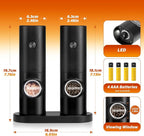 Simple Deluxe Electric Salt and Pepper Grinder Set, One Hand Adjustable - Image 3