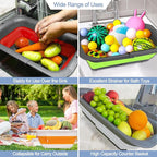 ROTTOGOON 7Qt Collapsible Colander Strainer, Expandable Over the Sink Colander - Image 3
