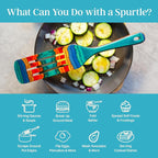 Baltique Montego Bay Collection 13" Wooden Spurtle Spatula – Colorful Birch - Image 2
