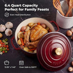 Zulay Kitchen 6 Quart Enameled Cast Iron Dutch Oven Pot - Image 6