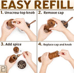 Premium Wooden Salt and Pepper Grinder Set - 28 g / 1 oz each - Image 7