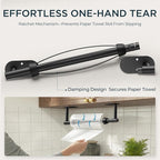 FORIOUS Paper Towel Holder Under Cabinet, One Hand Operable - Image 2