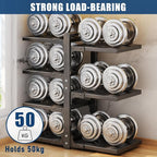 Pot Rack Organizers：CASONNIK 7-Tier Adjustable Heavy Duty Pan Organizer Rack - Image 2