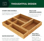 ROYAL CRAFT WOOD Premium Carbonized Bamboo Decorative Boxes - Image 3