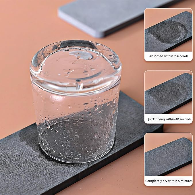 NiuYichee 2 Pcs Water Absorbing Stone Trays, Kitchen/Bathroom Sink Soap Dish - Image 4