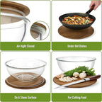Set of 5 Nesting Glass Bowls - Image 3
