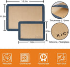 Silicone Baking Mat Large 3 Pack-2 Half Sheets+1 Small Quarter Sheet, Reusable - Image 2