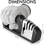 HOTEC 4in1 Knife Sharpener, 3 Stage Manual Sharpener - Image 2