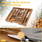 Large Premium Acacia Silverware Organizer - Image 4