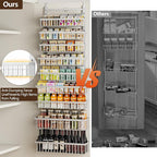 POKIPO 9 Tier Over The Door Pantry Organizer, 2 in 1 Wall Mount or Hanging - Image 6
