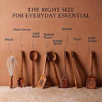 CAROTE Wooden Kitchen Utensils Set, Acacia Wood 8pcs Cooking Utensil Set - Image 7