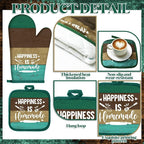 Leinuosen 8 Pcs Kitchen Towels and Oven Mitts Sets Pot Holders Dishcloths Set - Image 5
