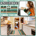 Fourluoo 10 Pcs Farmhouse Kitchen Decor and Accessories Set 4 Kitchen Towels 2 - Image 2