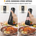 Electric Salt and Pepper Grinder Set, Upgrade 2-Speed Setting, External 5 - Image 4