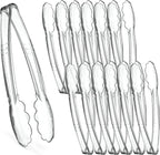 Plasticpro 9'' Serving Tongs Heavy Duty Reusable Kitchen and BBQ Clear Serving by PLASTICPRO