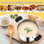4 Quart 3-Ply Cooking Stock Pot - Image 5