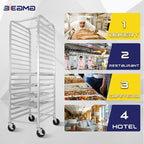 BIEAMA 20-Tier Sheet Pan Rack, NSF Bun Pan Rack, Aluminum Bakery Rack, Home - Image 8