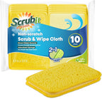 Scrub and Wipe Cleaning Pads – SCRUBIT Dual Sided Scouring Pad and Sponge by SCRUBIT