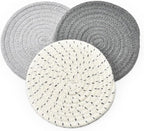 Potholders Set Trivets Set 100% Pure Cotton Thread Weave Hot Pot Holders Set - Image 3