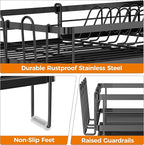 Delamu Stainless Steel Dish Drying Rack, Expandable Dish Drainer, Anti-Rust - Image 4