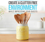 Comfify Wide Mouth Mason Jar Utensil Holder Decorative Kitchenware Organizer - Image 2