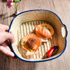 Japanese Style Ceramic Casserole Dish, 6.7-Inch Square Baking Dish - Image 2