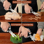 OMDAR Food Grade Kitchen Scissors All Purpose 3 Pack - Image 4