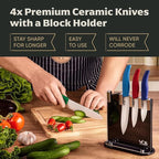 Vos Ceramic Knife Set with Block, Ceramic Knives Set - Image 2