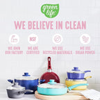 GreenLife 8 Piece Nonstick Cookware Set, Non-Toxic PFAS-Free Ceramic Pots & Pans - Image 7